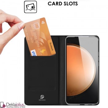 Dux Ducis Skin Pro dirbtinės odos dėklas - juodas (Samsung Galaxy S25 Fe) Dux Ducis Skin Pro dirbtinės odos dėklas - juodas (Samsung Galaxy S25 Fe)